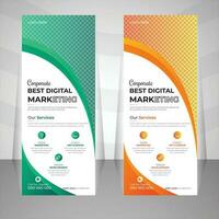 Corporate Best digital marketing design for roll up banner design vector