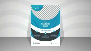 vector Gradient Modern Flyer Template For Business Agency.