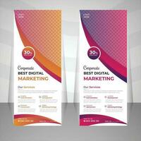 Business Roll Up Banner Design.Banner Template Free Vector