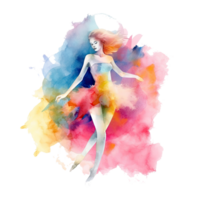 Watercolor fashion background. Illustration png