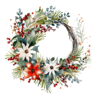 Watercolor Christmas background. Illustration png