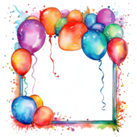 bambini cartone animato compleanno sfondo. illustrazione ai generativo png