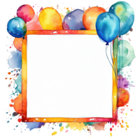 Kids cartoon birthday background. Illustration png