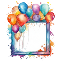 Kids cartoon birthday background. Illustration png