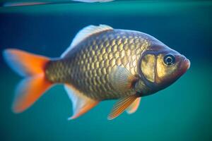 crucian carpa río pescado generativo ai foto