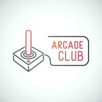 Game joystick icon isolated on white background. Arcade club emblem. vector