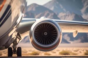 passenger aircraft engine photo