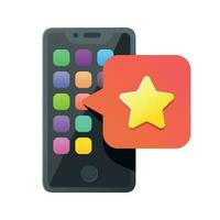 Illustration of favorite apps. Applications in the phone vector