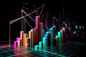 abstract colorful chart business graphs photo