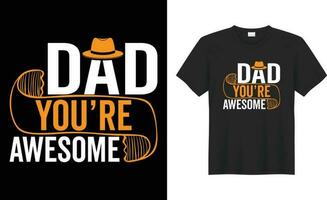 contento padres día tipografía mejor camiseta diseño vector modelo. papá amante retro antiguo, simple, regalo, corazón, divertido, póster, familia, papá, hijo, papi gráfico impresión Listo citas haz camisas