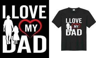 Happy Fathers day typography best T-Shirt Design vector template. Dad Lover Retro vintage, simple, gift, heart, Funny, poster, family, papa, son, Daddy graphic print ready quotes Bundle Shirts.