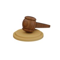 3d rendered judge hammer perfect for law design project png