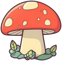 Mushroom sticker transparent illustration. . png