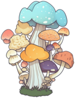 Mushroom sticker transparent illustration. . png