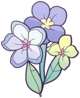 Flower sticker transparent illustration. . png