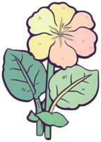 Blume Aufkleber transparent Illustration. ai generativ. png