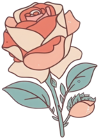 Flower sticker transparent illustration. . png