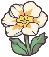 bloem sticker transparant illustratie. ai generatief. png