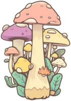 Mushroom sticker transparent illustration. . png