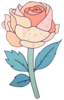 fleur autocollant transparent illustration. ai génératif. png