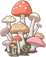 Pilz Aufkleber transparent Illustration. ai generiert. png