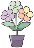 fleur autocollant transparent illustration. ai génératif. png