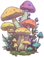 Mushroom sticker transparent illustration. . png