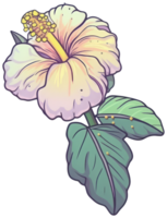 fleur autocollant transparent illustration. ai génératif. png