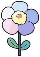 bloem sticker transparant illustratie. ai generatief. png