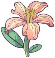 blomma klistermärke transparent illustration. ai generativ. png