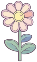 bloem sticker transparant illustratie. ai generatief. png