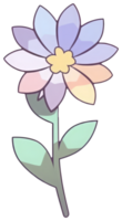 fleur autocollant transparent illustration. ai génératif. png