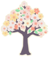 Blume Aufkleber transparent Illustration. ai generativ. png