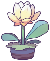 Flower sticker transparent illustration. . png