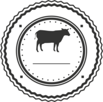 Voyage animal ancien logo avec croquis badge monochrome png