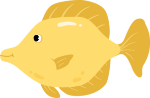 sous-marin Jaune poisson animal dessin animé monde png