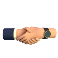 Creative Collection of 3D Shake Hands Icons for Your Designs png