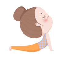 yoga fille mignonne dessin animé png