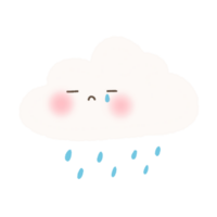 mignonne nuage temps dessin animé png