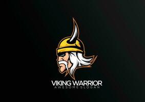 viking warrior logo team esport mascot design vector