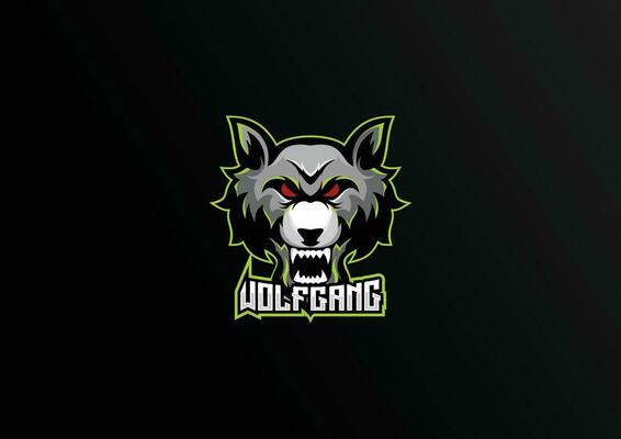 Wolf Gaming Clan Mascot Banner  Free PSD - Zonic Design Download