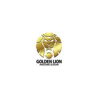 lion head with luxury logo design vector
