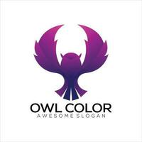 owl logo design gradient colorful vector