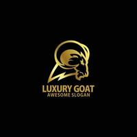 goat head with  luxury logo design gradient color vector