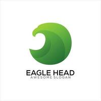 eagle head logo design gradient colorful vector