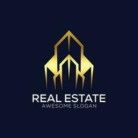 real estate logo design luxury line art vector