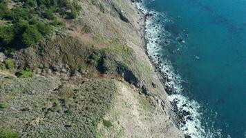 RV Motorhome on the California Scenic Coastal Highway 1 Aerial View video