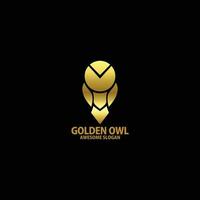 owl logo with luxury color design vector