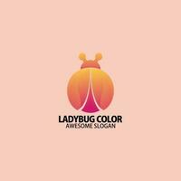 ladybug logo design gradient colorful vector