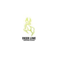 deer logo design gradient line art vector